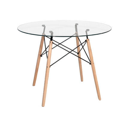 MESA BILOFFICE GLASS REDONDA 80x75cm
