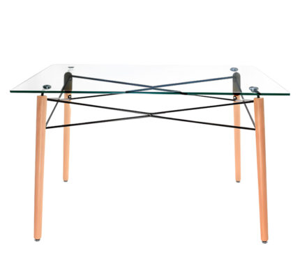 MESA GLASS EAMES RECTANGULAR 150x80x75cm