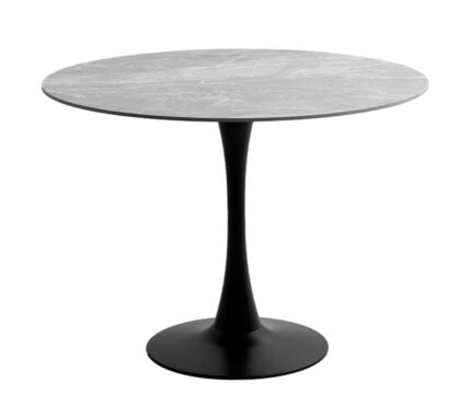 Mesa Redonda Mármol Cerámica Gris 100X75CM