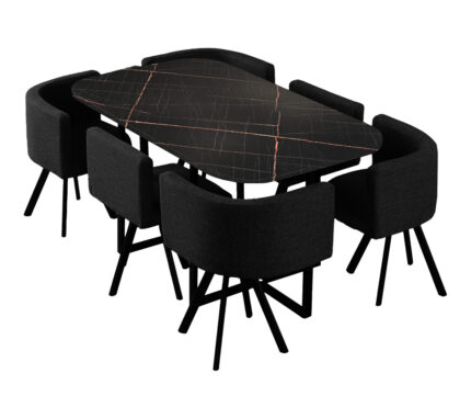 SET COMEDOR HOLAND MÁRMOL 6 PUESTOS