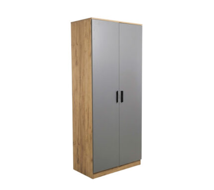 CLOSET MODERN 2 PUERTAS GRIS 190x80x45cm